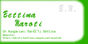 bettina maroti business card