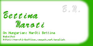 bettina maroti business card